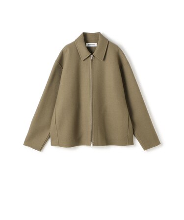 【WEB先行予約】ウールカシミヤ ダブルフェイス ジップブルゾン
