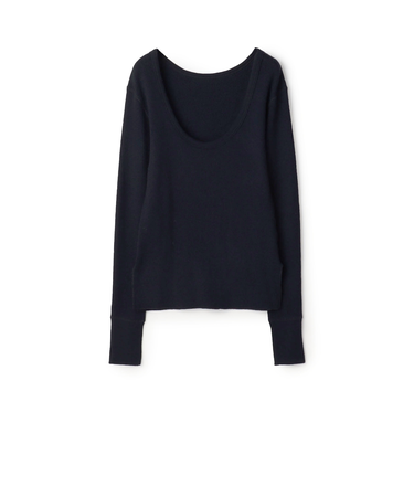 【WEB先行予約】ウールワッフルジャージー フィットカットソー