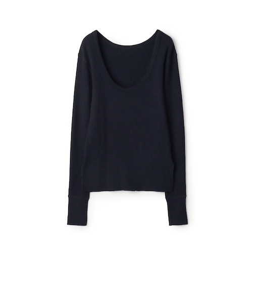 【WEB先行予約】ウールワッフルジャージー フィットカットソー