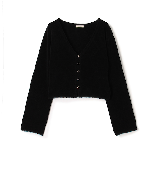 コットンシェニールヤーン カーディガン