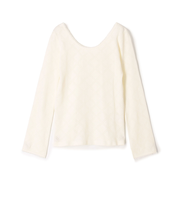 コットンシェニールヤーン ラウンドネックプルオーバー