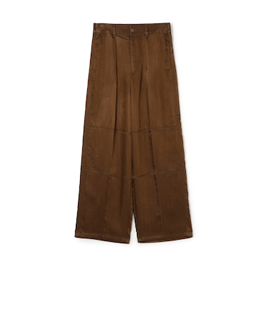 レーヨンナイロンカルゼ タックワイドパンツ