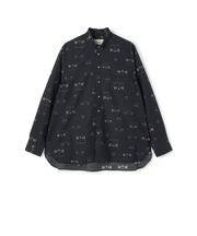 コットンシルクプリント ロングスリーブシャツ