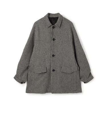ウールナイロンポリウレタン 2WAYストレッチ ハーフコート
