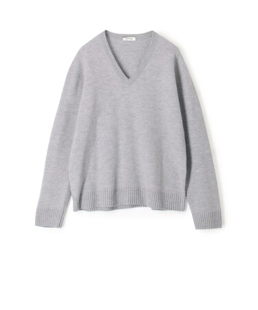 スラブ縮絨 Vネックプルオーバー