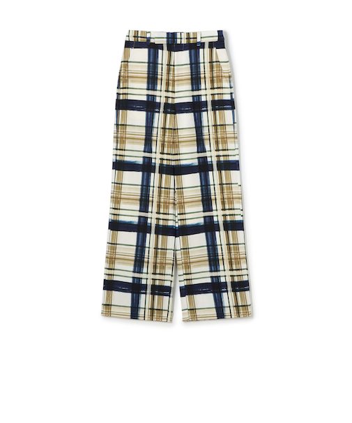 コットンレーヨングログラン ストレートパンツ