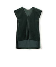 コットンポリエステルベロア Vネックベスト
