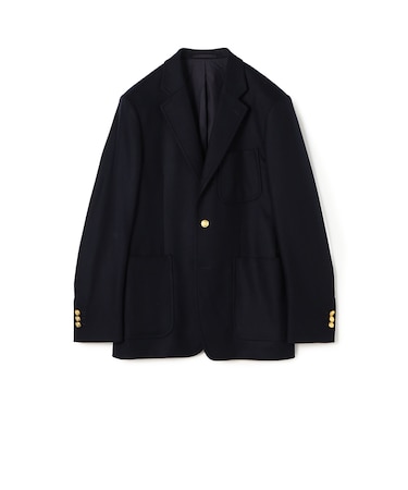 カレッジフランネルウール シングルブレステッド メタル釦 3Bジャケット