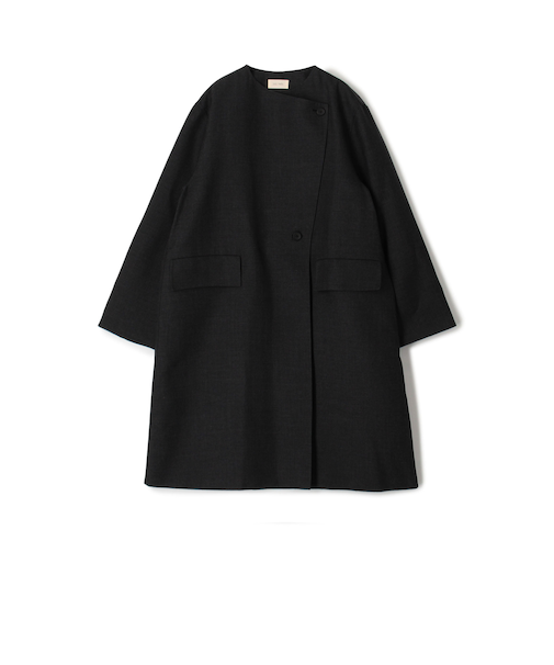 ダブルフェイスツイル オープンカラーコート