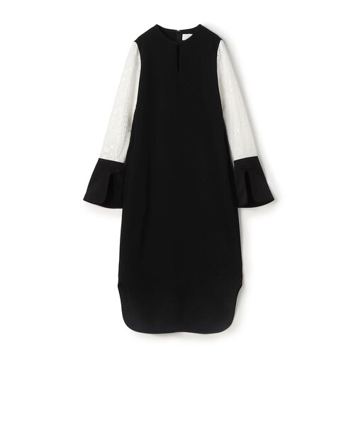 Mame Kurogouchi Floral Embroidery Sleeve Classic Dress