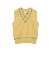 【別注】RICHMOND KNITWEAR ウールケーブル Vネックベスト