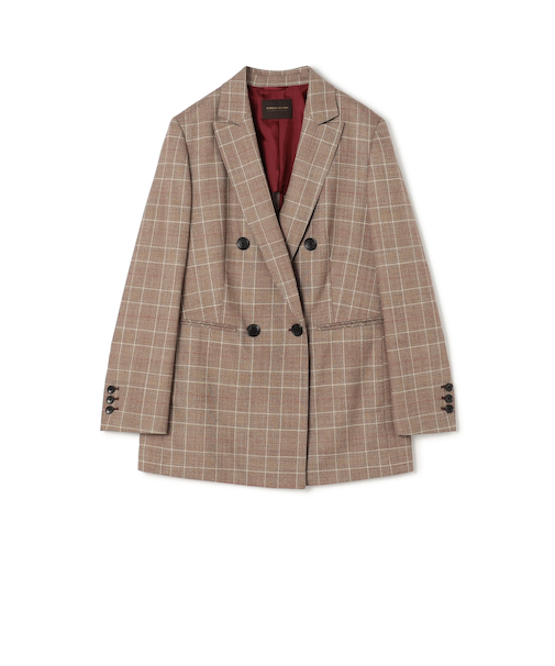 バーガンディウィンドウ ダブルブレストジャケット