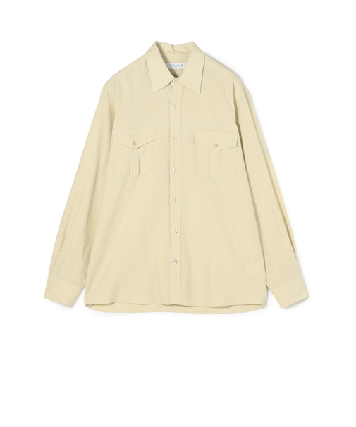 シルクタフタ ダブルポケット レギュラーカラーシャツ
