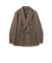 ウールフランネル ダブルブレステッド4Bジャケット FOX BROTHERS