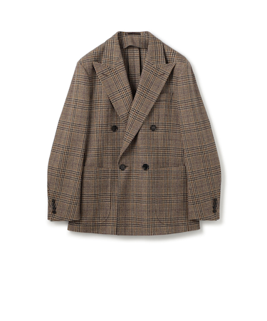 ウールフランネル ダブルブレステッド4Bジャケット FOX BROTHERS