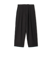 ウールナイロンビーバー 1プリーツカーブパンツ