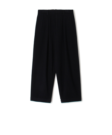 ウールナイロンビーバー 1プリーツカーブパンツ