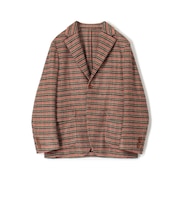 シルクガンクラブチェック シングルブレステッド2Bジャケット