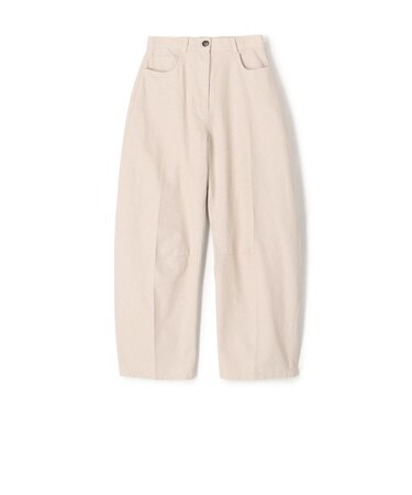 MKDT STUDIO PELLA コットンツイル バレルレッグパンツ