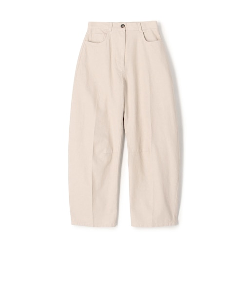 MKDT STUDIO PELLA コットンツイル バレルレッグパンツ