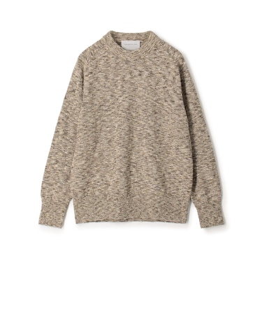 TOMORROWLAND tricot コットンナイロンメランジニット クルーネックプルオーバー