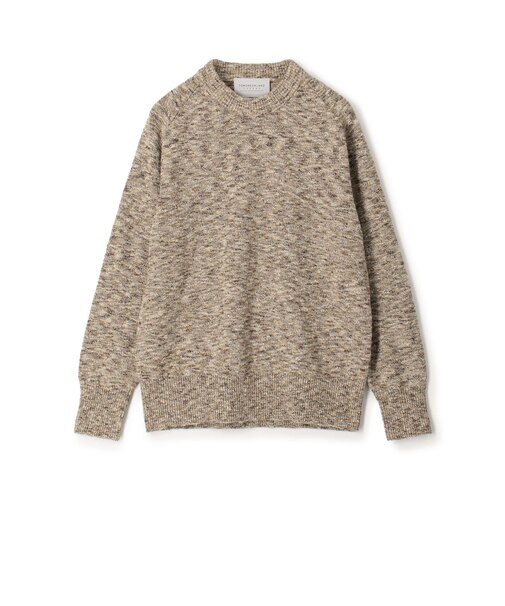 TOMORROWLAND tricot コットンナイロンメランジニット クルーネックプルオーバー