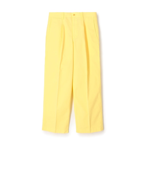 60/3 コットンオックスフォード 1プリーツバレルパンツ