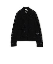 コットンナイロンファンシーヤーン 4Pカーディガン