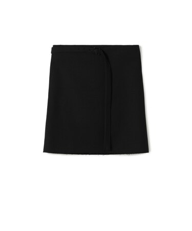 edition pourell モヘヤビンテージトロ ラップミニスカート