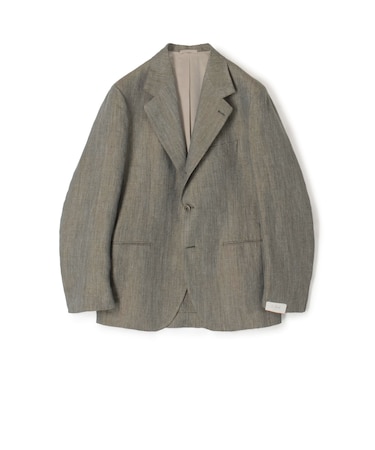【別注】De Petrillo CUMA リネンヘリンボーン シングルブレステッド3Bジャケット