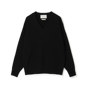 TOMORROWLAND tricot コットンポリエステルプレーティング  Vネックニット