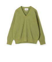 TOMORROWLAND tricot コットンポリエステルプレーティング  Vネックニット