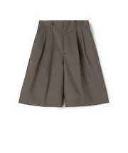 Super120'sウォッシャブルウール タックショートパンツ