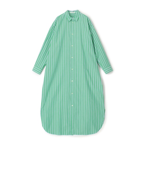 ストライプブロード ロングシャツワンピース｜トゥモロ－ランドの