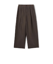 リネンキュプラシルクコンパクト タックパンツ