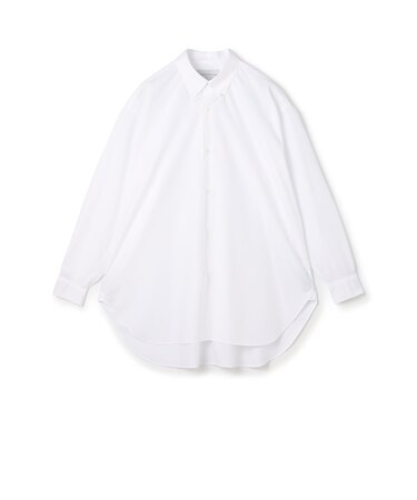コットンブロード ボタンダウン ロングシャツ