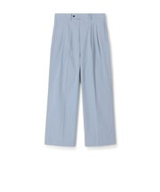 コットンナイロンツイル 2タックワイドストレートパンツ