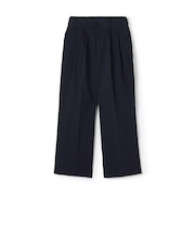 コットンナイロンツイル 2タックワイドストレートパンツ
