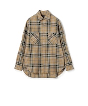 コットンビエラチェック ダブルポケット ロングスリーブシャツ