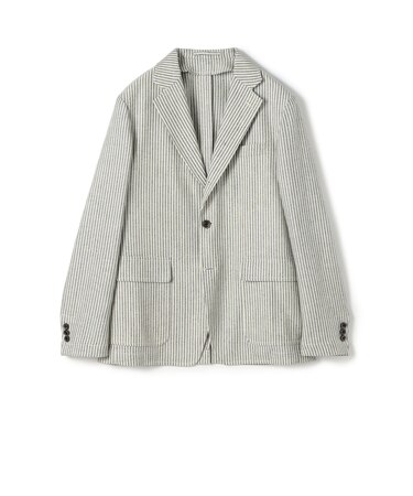 ウールリネンシルク シングルブレステッド 3Bジャケット MARLING&EVANS