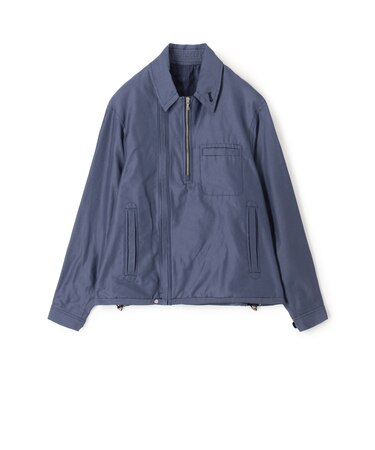 コットンシルクグログラン ライダースブルゾン