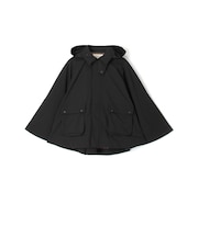 ポリエステル フーデッドポンチョ