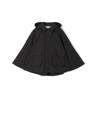 ポリエステル フーデッドポンチョ