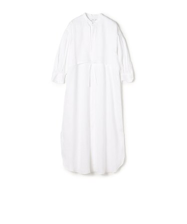 HYKE LINEN BALLOON SLEEVE DRESS リネンワンピース