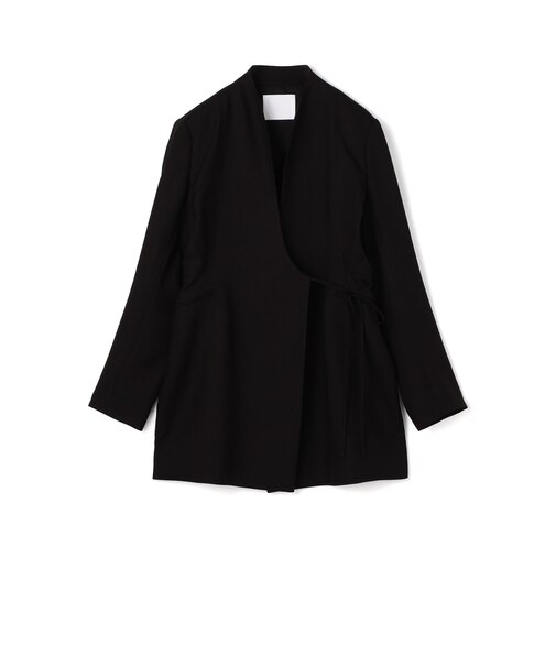Mame Kurogouchi Triacetate Polyester Collarless Jacket カラーレスジャケット