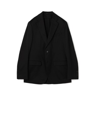 コットンポリエステル ストレッチツイルジャージー シングルブレステッド2Bジャケット