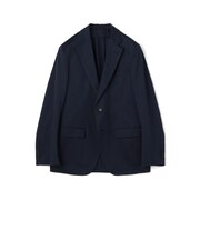 コットンポリエステル ストレッチツイルジャージー シングルブレステッド2Bジャケット