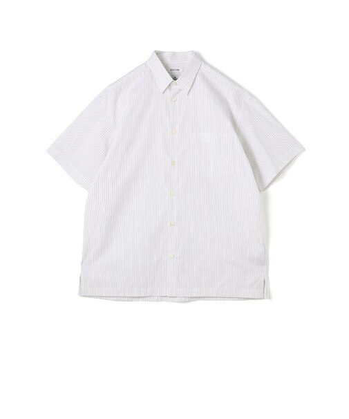 THOMAS MASON ストライブハーフスリーブシャツ