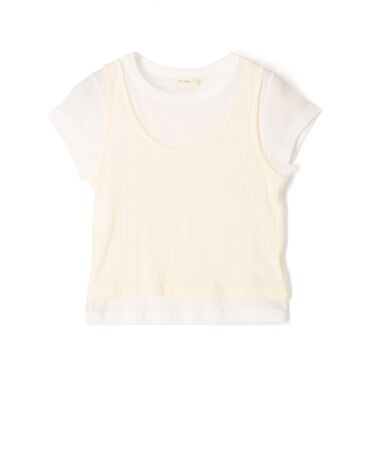 オーバーレイコットン レイヤードベビーTシャツ