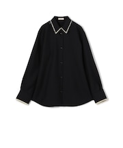 モヘヤリネン エンブロイダリーカッティングシャツ